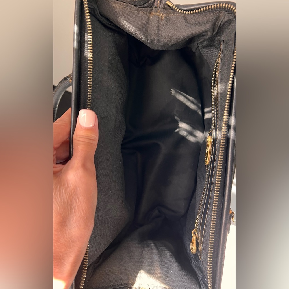 Fendi Black and Tan Striped Satchel - Picture 12 of 15